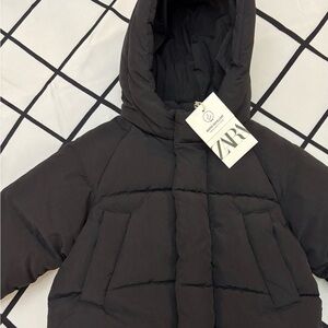 Zara Black Toddler Puffer Jacket